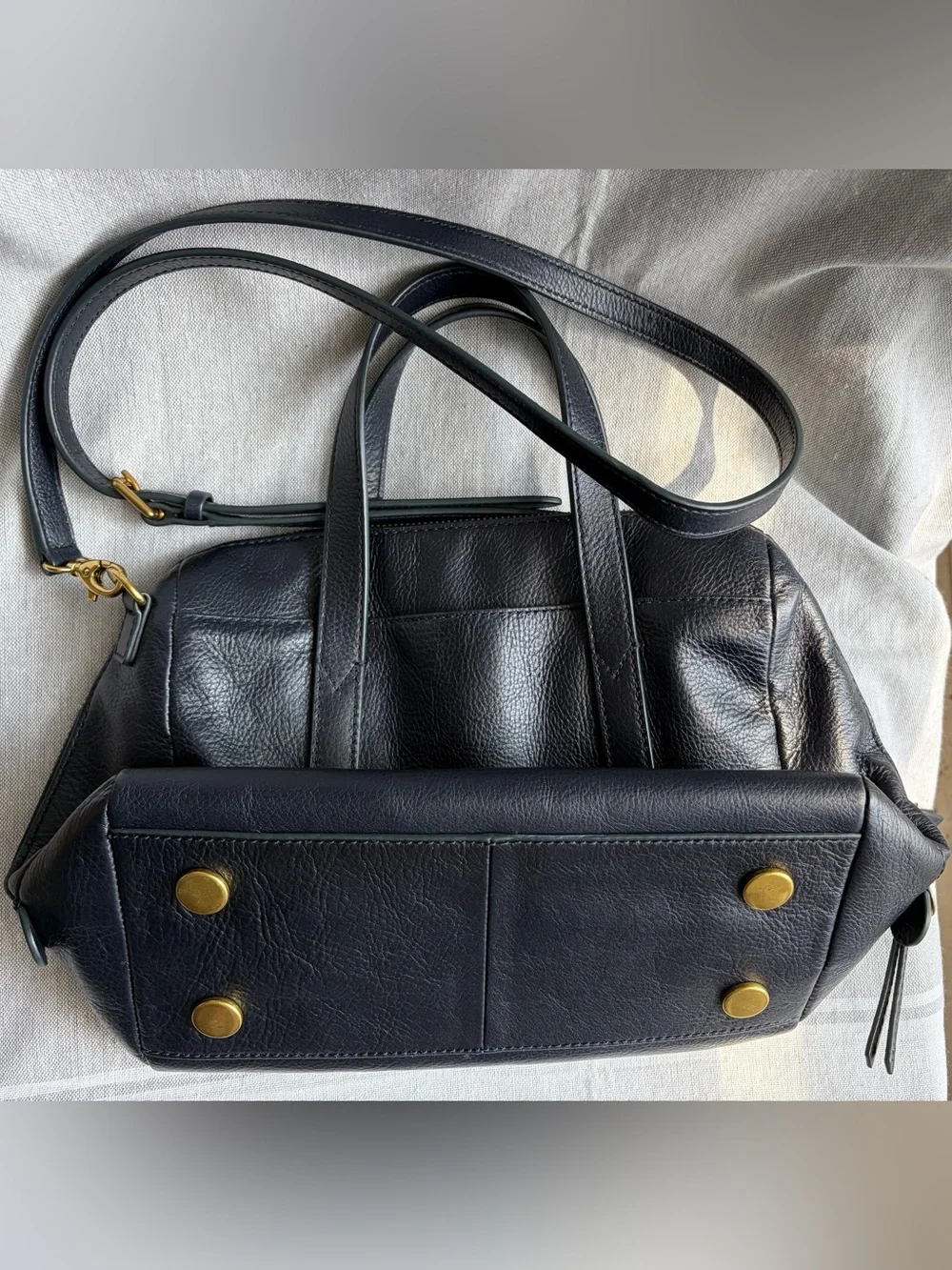 FOSSIL Sydney Satchel, Deep Blue